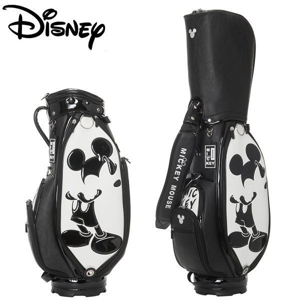ディズニー キャディバッグ MONOCHROME MICKEY GOLF CADDIE BAG
