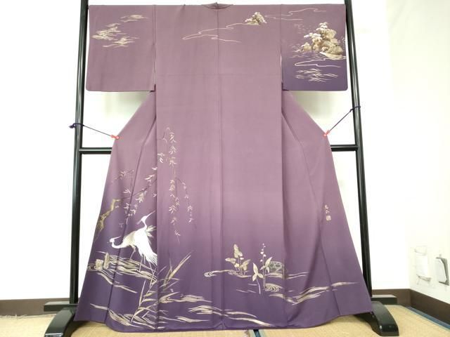 平和屋着物○訪問着 箔散らし 暈し染め 金銀彩 正絹 逸品 AAAW9086zg