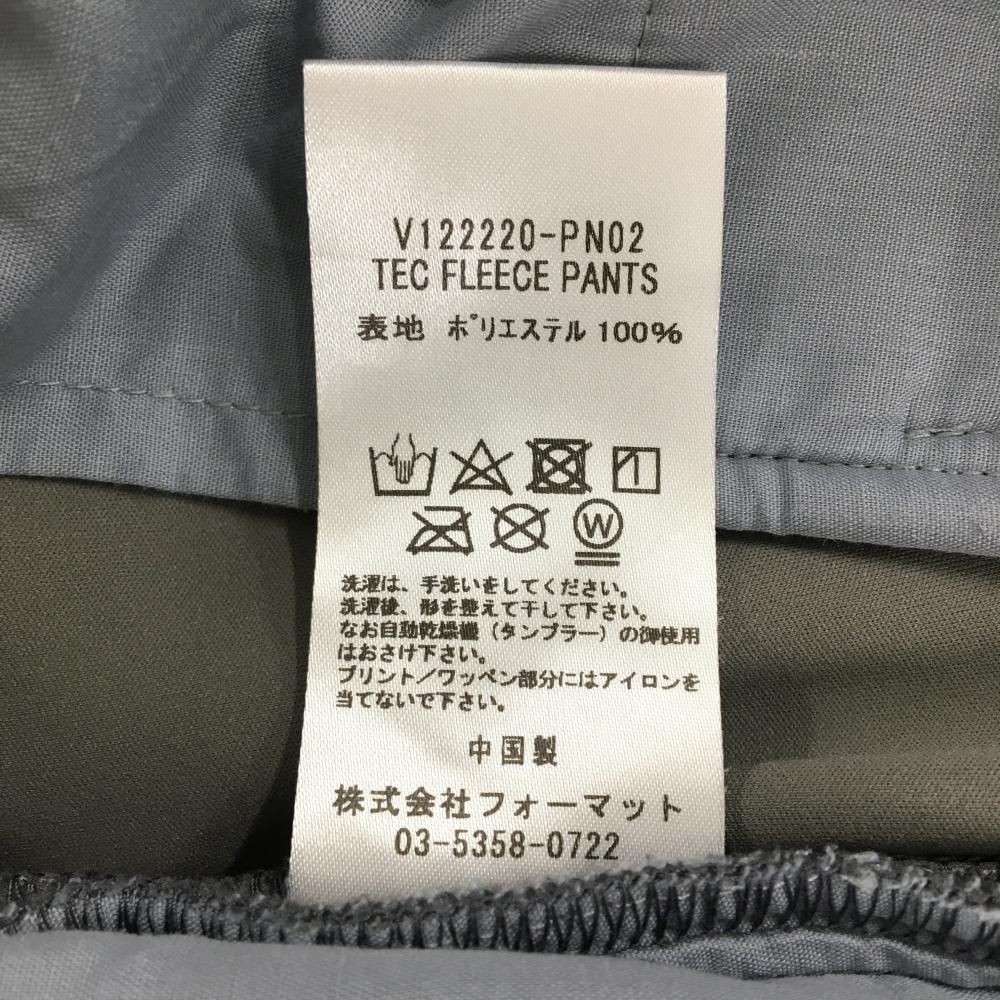 V12 パンツ グレー×白×ブルー 起毛 ロゴ刺しゅう メンズ XL ゴルフウェア V12 2025