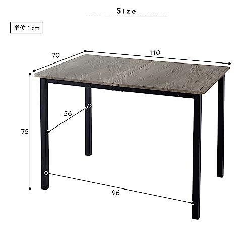 RASIK ダイニングテーブル 幅110cm ストーン×ブラック新品訳あり Amazon｜RASIK ダイニングテーブル 幅110cm ストーン×ブラック
