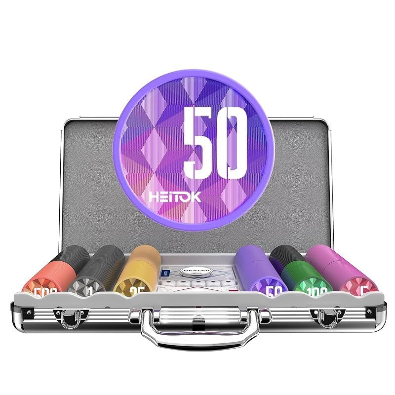 HEITOK ポーカーチップ ポーカーセット 300枚 数字入り 11.5g