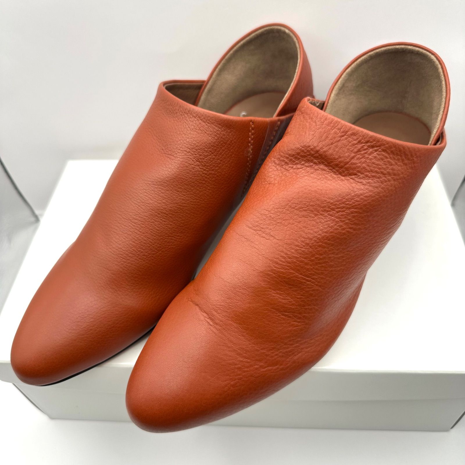 ♥ SAYA サヤ ボロネーゼ製法 スリッポンシューズ レザー 23.5cm ブラウン