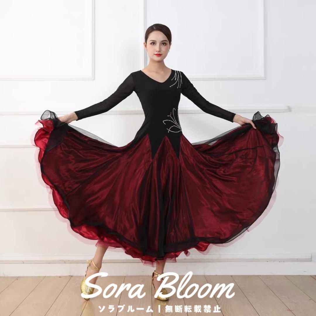 新品未使用ストーン付きスタンダード練習着☆ダンスパーティーにも