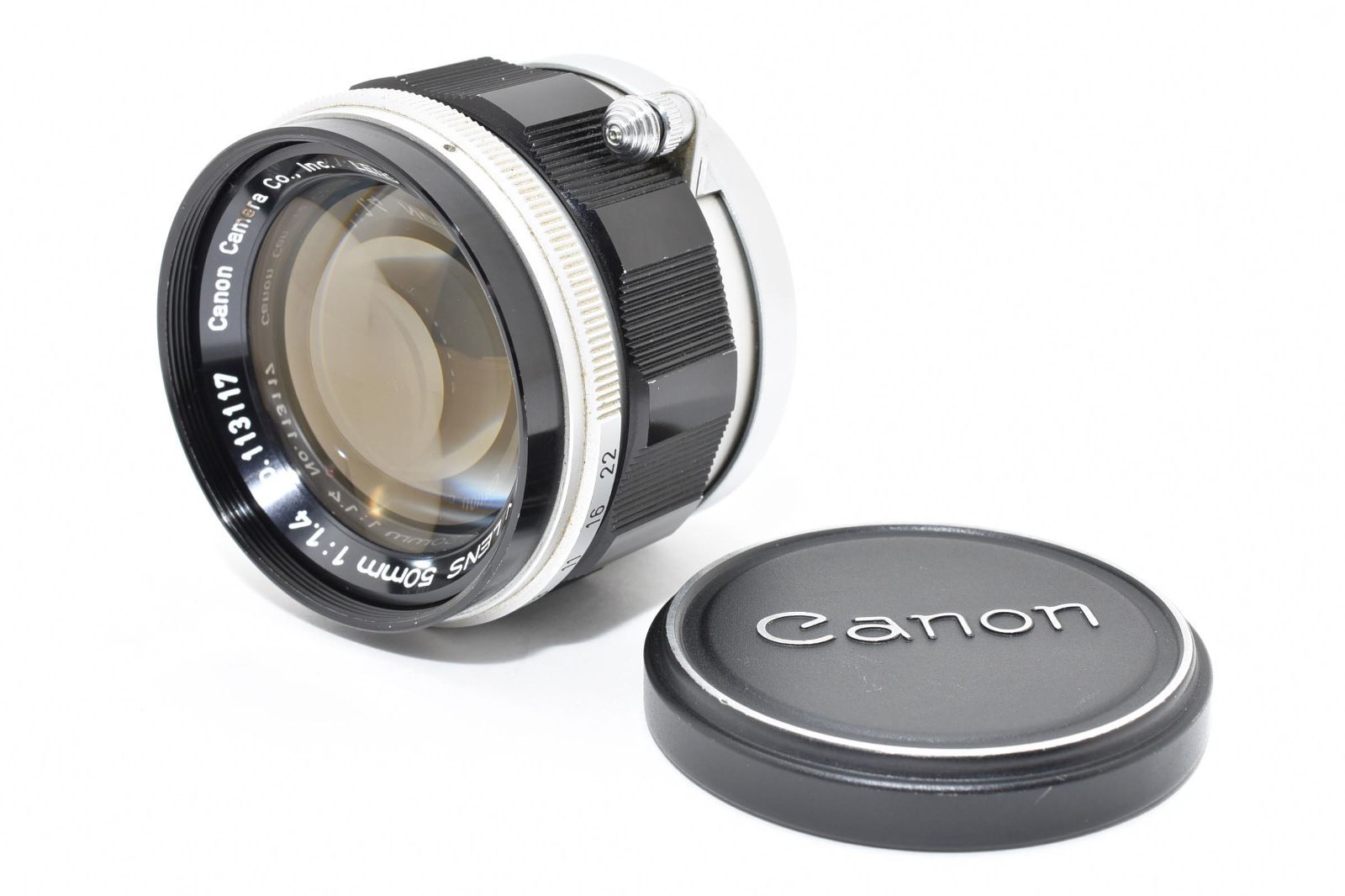 レンズ光学 上 キヤノン Canon CANON LENS 50mm F1.4 ライカ L39|Lマウント用 レンズキャップ付き 完動品 91P22A510070