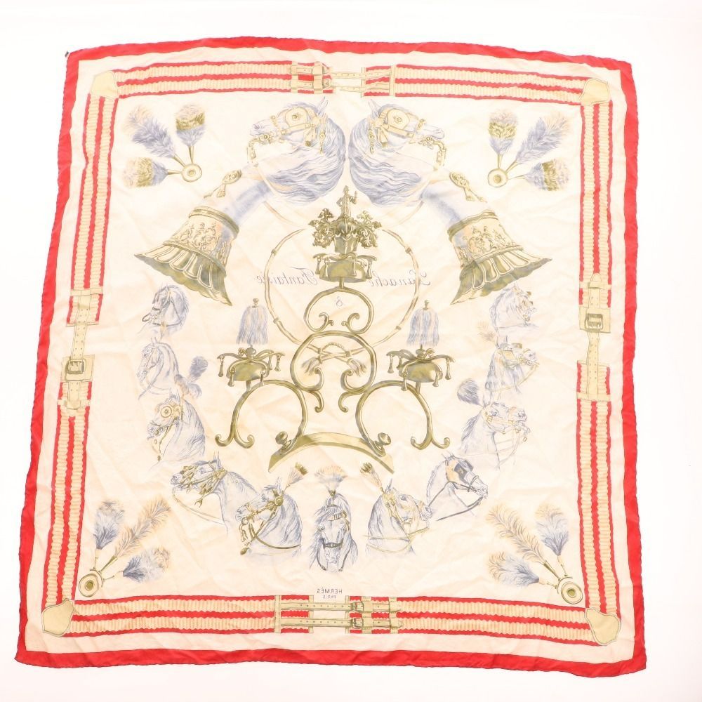 □ HERMES エルメス スカーフ カレ90 Lanache Fantaisie シルク100