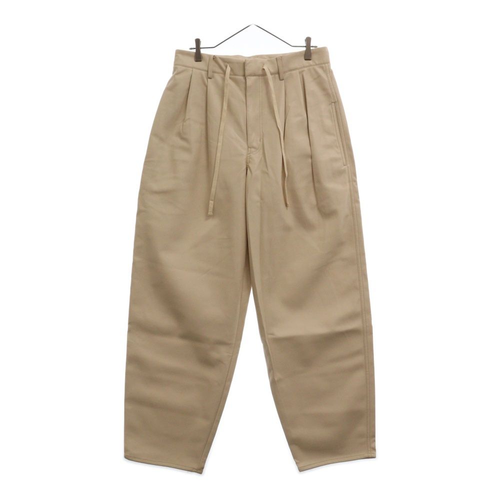 CINOH (チノ) SYNTHETIC LEATHER PANTS ストレッチ フェイクレザー ストレート パンツ アイボリー 20WPT306
