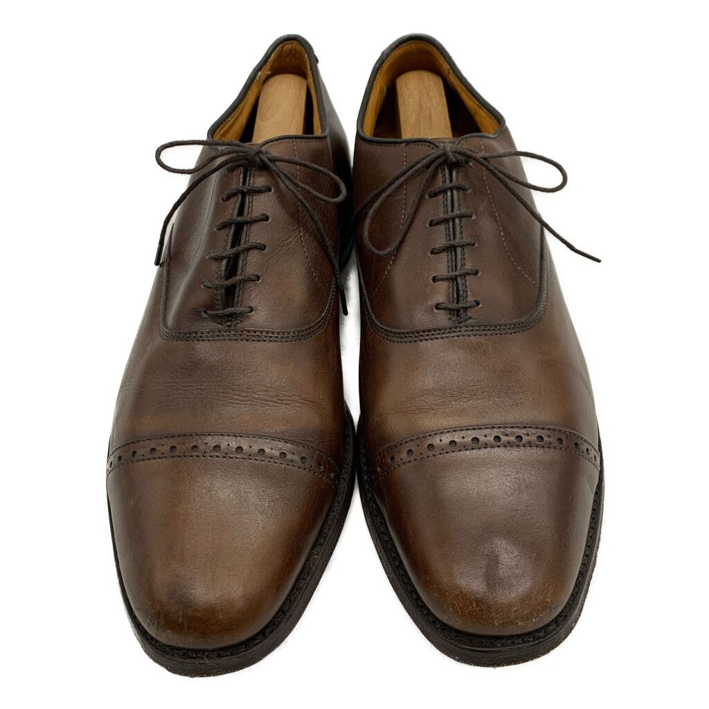 USA製 Allen Edmonds アレンエドモンズ Byron パンチングキャップトゥ レザーシューズ ブラウン (メンズ 10 E) 中古 古着 KA1425