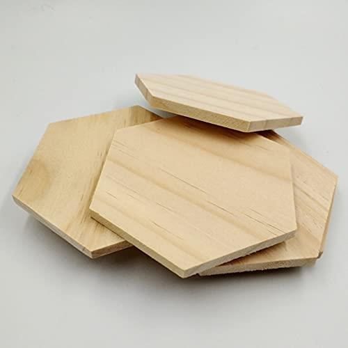 新品未使用】 EXCEART 木材チップ 木材 木製スライス コースター 装飾