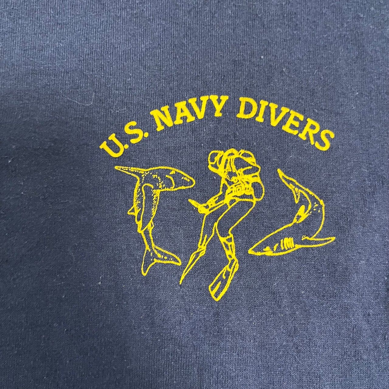 JERZEES Tシャツ シングルステッチ U.S. NAVY DIVERS　Mサイズ　US古着　ヴィンテージ