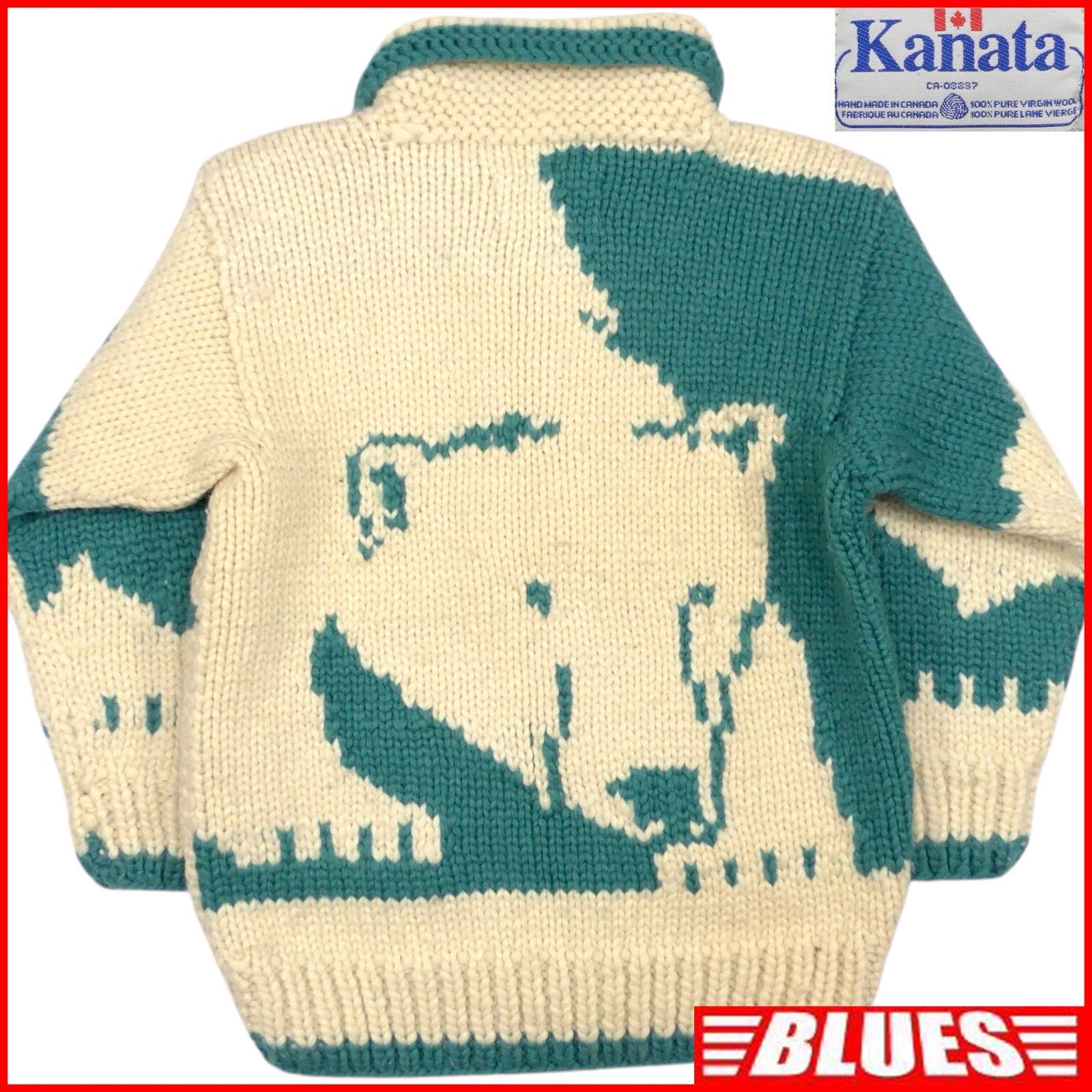 カウチン セーター kanata ハンドニット L カナダ製 カナタ ウール