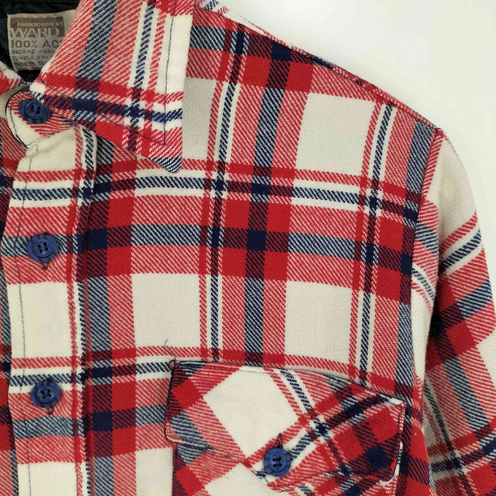 旧タグMONTGOMERY WARD 60〜70s ライトネルシャツ