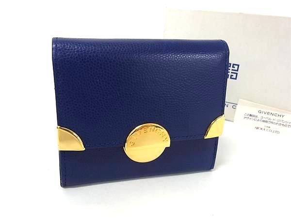 【激レア】GIVENCHY ジバンシー　ヴィンテージ　コインケース　がま口　財布 GIVENCHY 英字ロゴがま口財布 ネイビー | Petit luxe Vintage