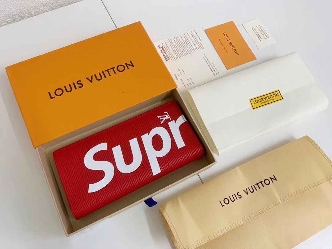 SupremeコラボLOUIS VUITTON 長財布 M67719　ルイヴィトン  エピ シュプリーム コラボ エピ ・ブラザ