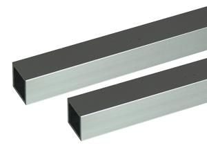 5営業日で発送 安田 アルミ角パイプ 2m 1.5x30x30mm シルバー 2本組