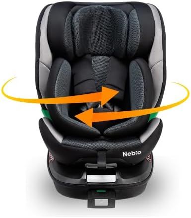 Nebio チャイルドシート 新生児 回転式 0歳から12歳頃まで ISOFIX R129適合 ジュニアシート ロングユース 赤ちゃんグッズ ベビーグッズ 出産祝い リクライニング 360 洗える 取付簡単 ターンピット