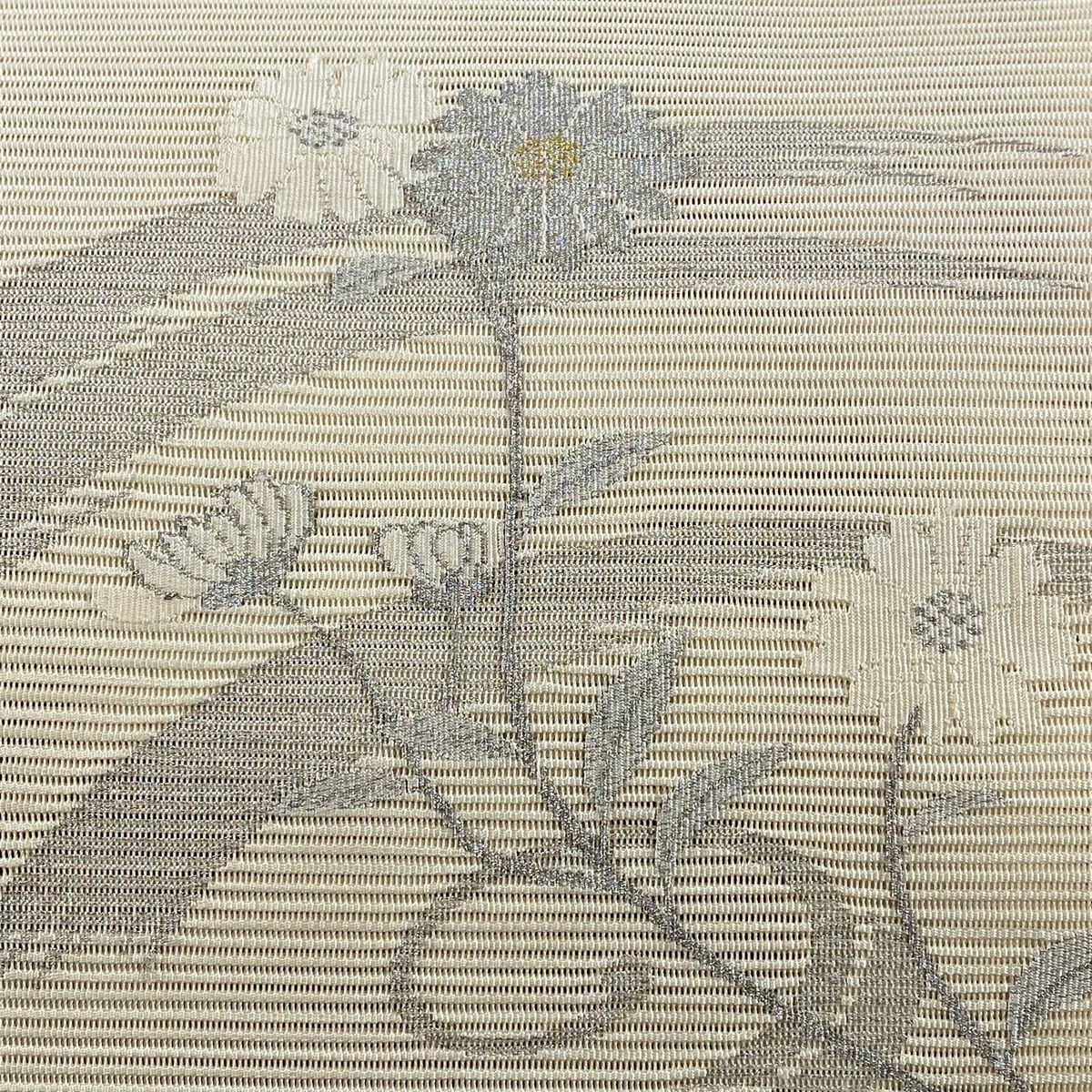 小紋/紗 ］正絹 くすんだ水色 ブルーグレー 草花 薄物 夏物 夏