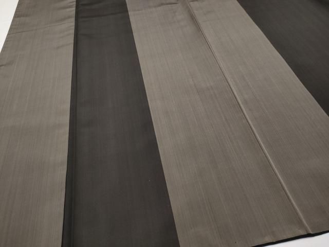 平和屋本店□極上 本場黄八丈 黒八丈 紬 平織 草木染 間道 証紙付き