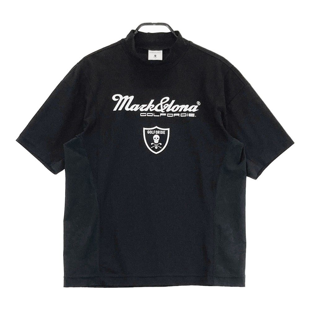 サイズ 48 MARK-LONA マークアンドロナ 2025年モデル モックネック半袖Tシャツ ブラック系 240101348914 ゴルフウェア メンズ ストスト