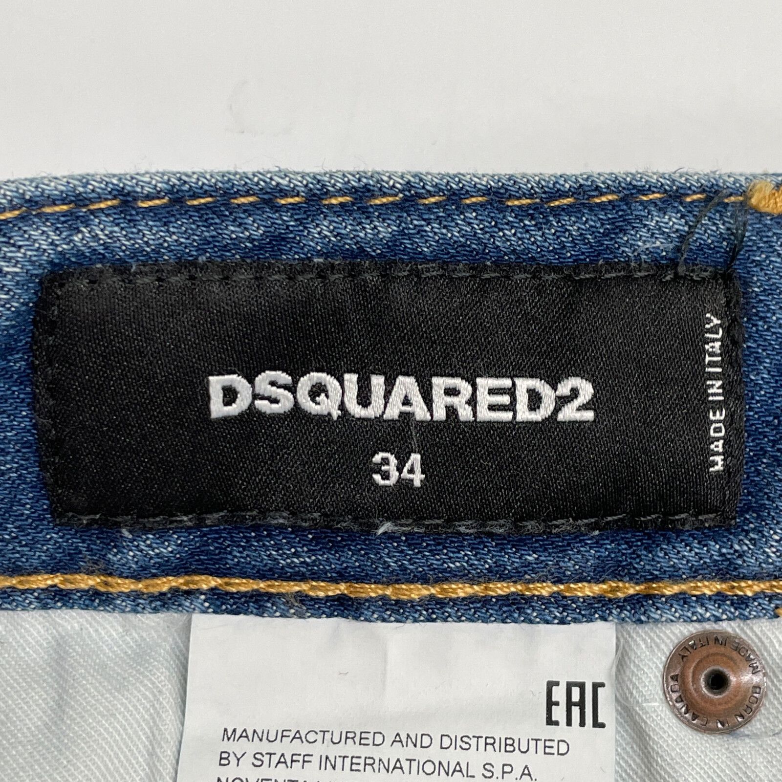 DSQUARED2 ディースクエアード 【美品/国内正規】S72LB0076 Cool girl jean ダメージ加工 ボタンフライ デニムパンツ/ 34