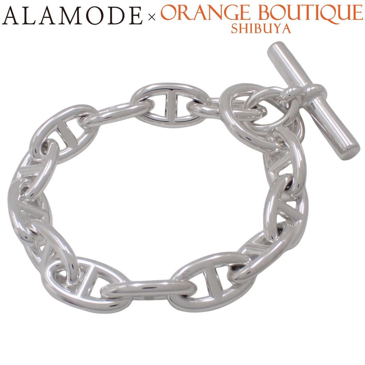 保証書付 HERMES エルメス シェーヌダンクルGM ブレスレット シルバー925 Sv ブレスレット アクセサリー ジュエリー 13コマ シルバー銀 ユニセックス 40803002859 アラモード