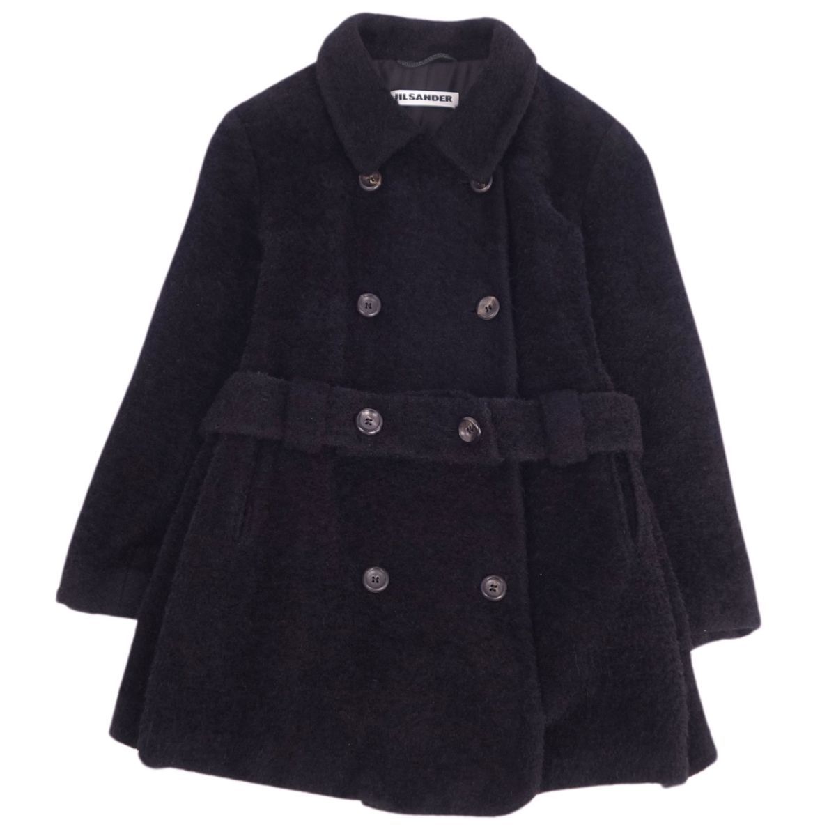 美品 ジルサンダー JIL SANDER コート ダブルブレスト アルパカ ウール 