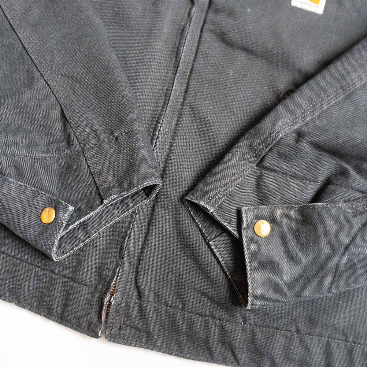 【USA製】Carhartt【DETROIT JACKET デトロイトジャケット】2XL ブラック BLK ダック カーハート 古着 u2406046