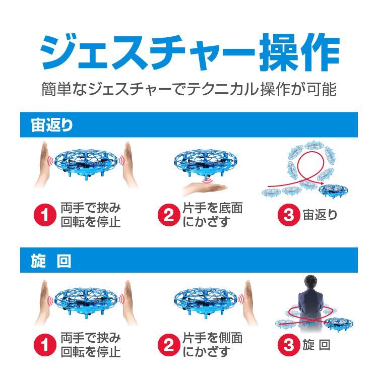 フライングボール センサー付きUFO型ドローン 室内自動飛行ドローン FLUFO518 - メルカリ