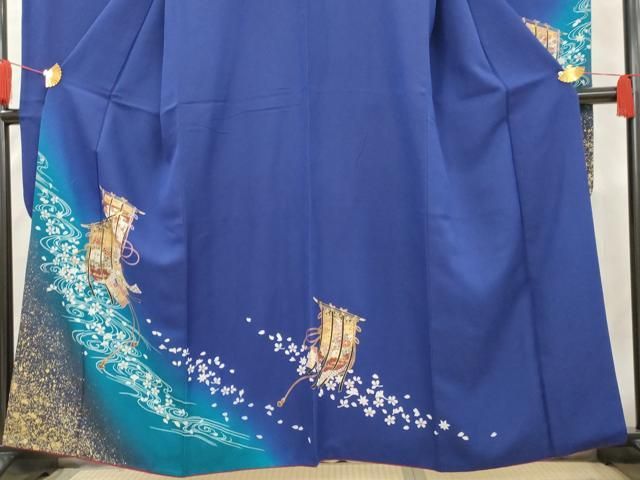 平和屋着物□豪華振袖 几帳舞花文 暈し染め 金彩 正絹 逸品