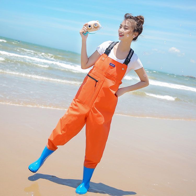 チェストハイ ウェーダー 釣り スーツ 防水透湿 胸ポケット フェルト