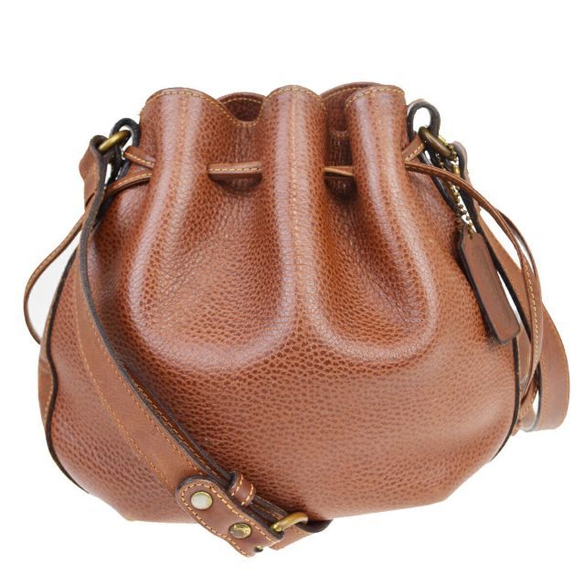 【中古】 コーチ(Coach) レザー ショルダーバッグ ブラウン 03GC318