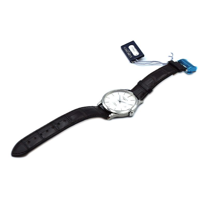 ロンジン LONGINES レコード L2.821.4.72.2 シルバー 自動巻き メンズ 腕時計 - ブランド腕時計