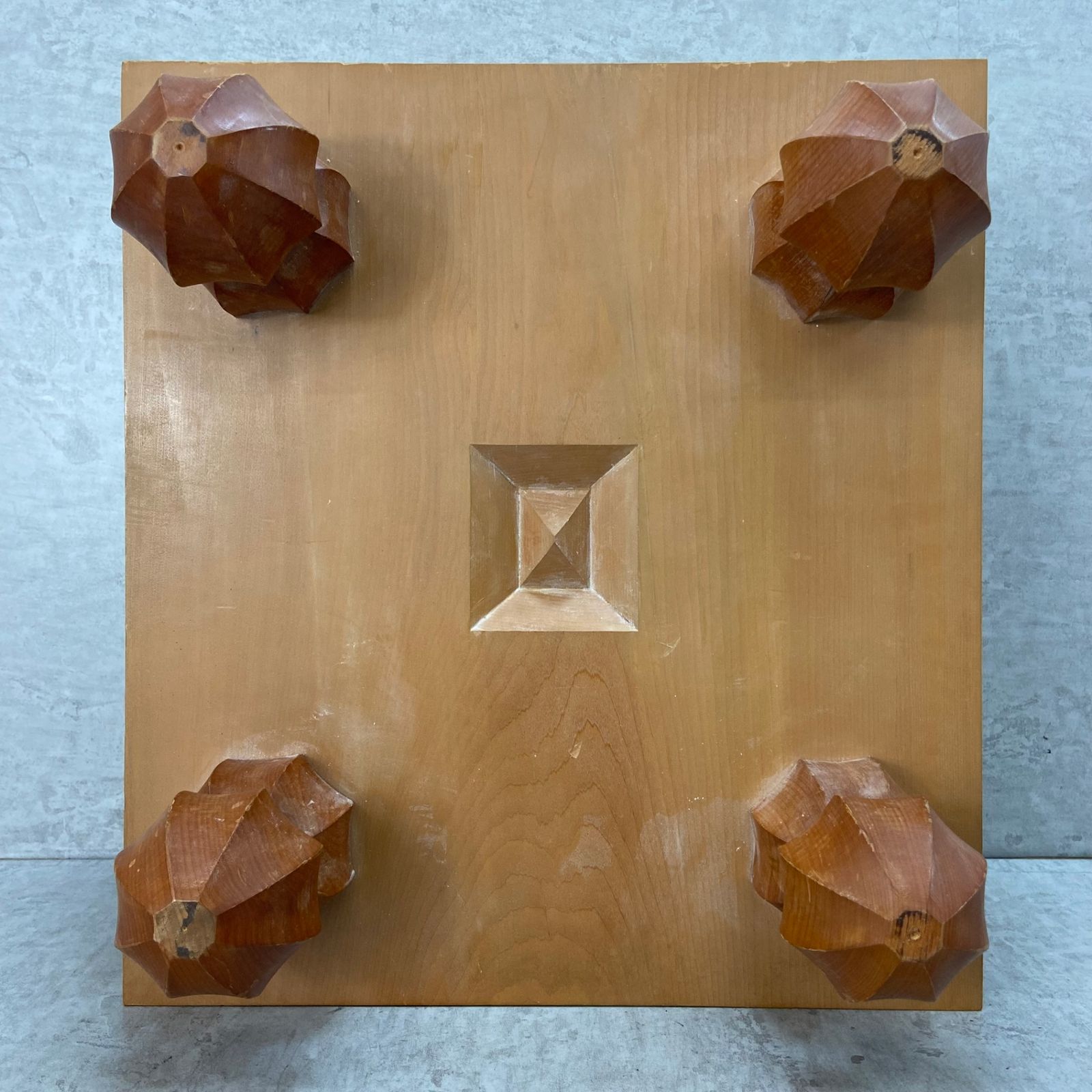 囲碁盤 約20cm 6寸6分 約17.6kg 木製 ヘソあり 脚付 41.5cm