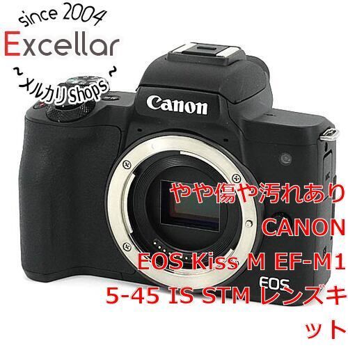 [bn:8] Canon製　ミラーレス一眼カメラ EOS Kiss M EF-M15-45 IS STM レンズキット　ブラック