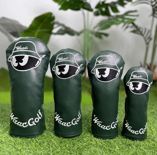 新品☆waacゴルフクラブカバー ヘッドカバー 4点セットホワイト