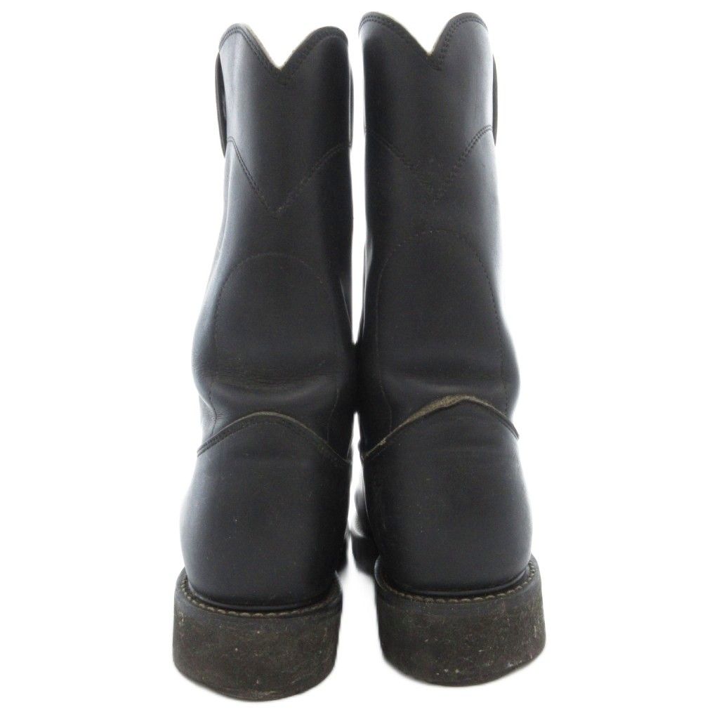 ジャスティン ブラックレザー ウエスタンブーツ Justin ジャスティン