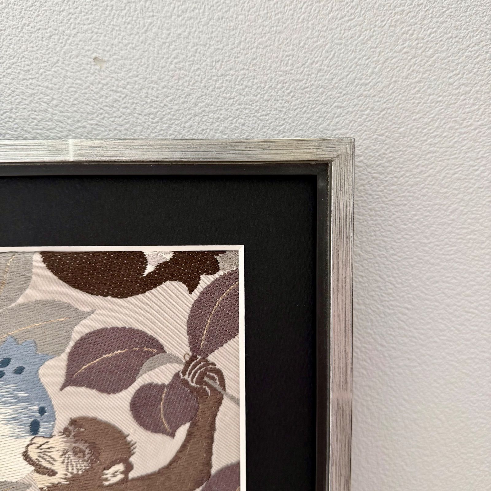 京都帯屋さん フレーム入りシルク織物アート