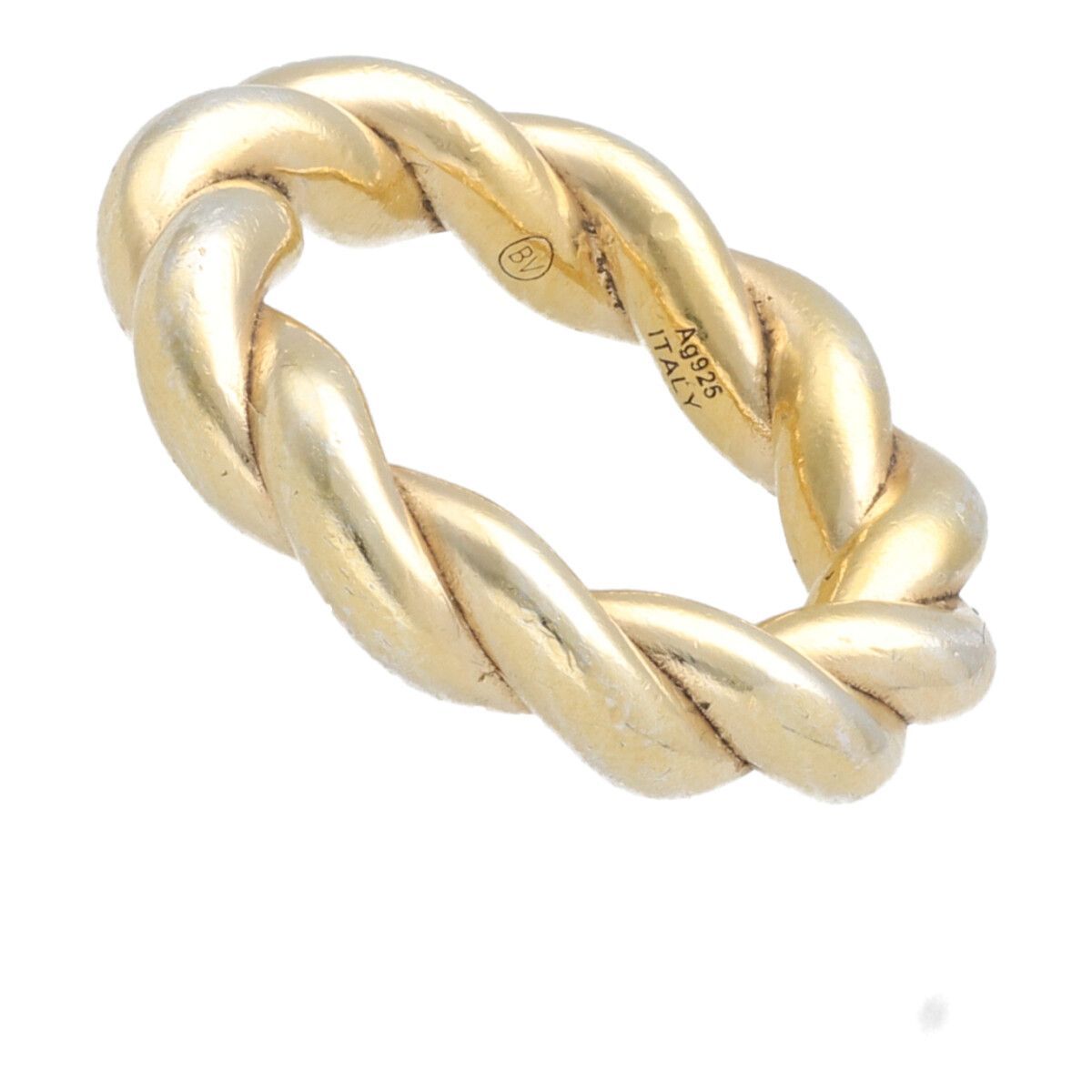 中古】 Bottega Veneta ボッテガウェネタ ツイストリング ゴールド 17