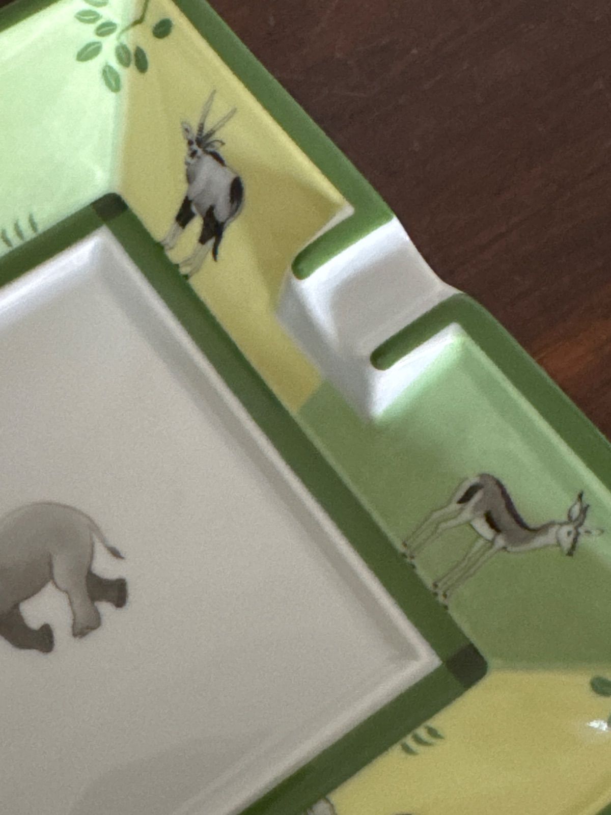 HERMES エルメス アフリカ サバンナ アニマル 灰皿 アシュトレイ グリーン NEXPOTALLINN_EU