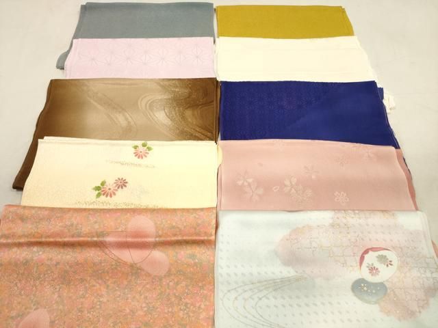 平和屋着物 和装小物 帯揚げ10枚セット 正絹 DAAX2065xg