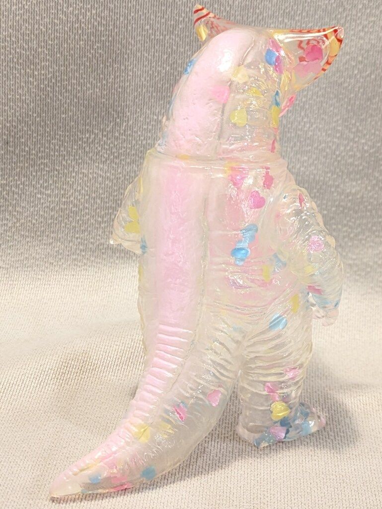 MAXTOY ミニソフビ怪獣倉庫シリーズ ゴモラ クリア成型 ハートチップ 桜