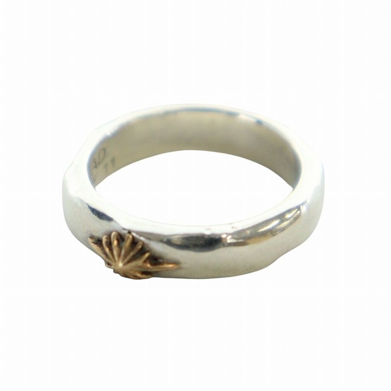 saad ステンレスリング サンシンボル シルバー925 K24（24金）ゴールド