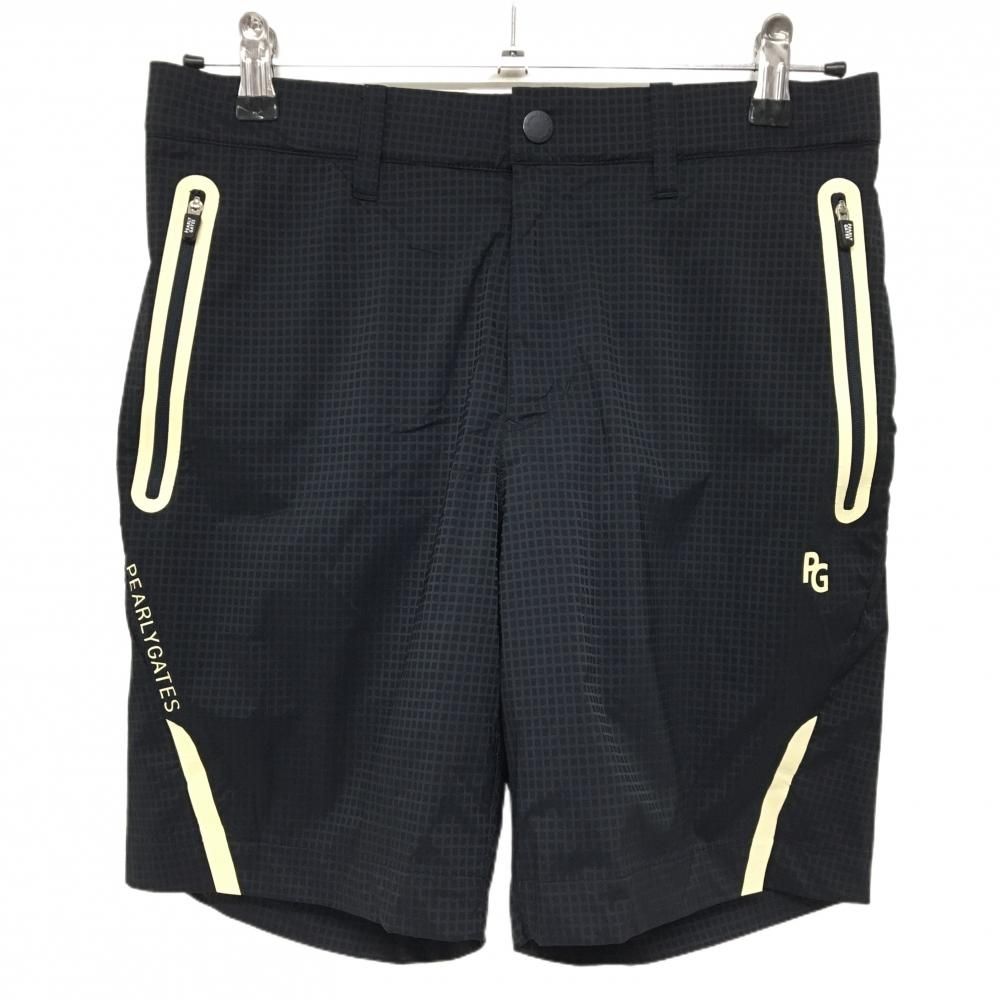 超 パーリーゲイツ ハーフパンツ ダークネイビー×ベージュ 地模様 ナイロン メンズ 3 S ゴルフウェア 2025年モデル PEARLY GATES