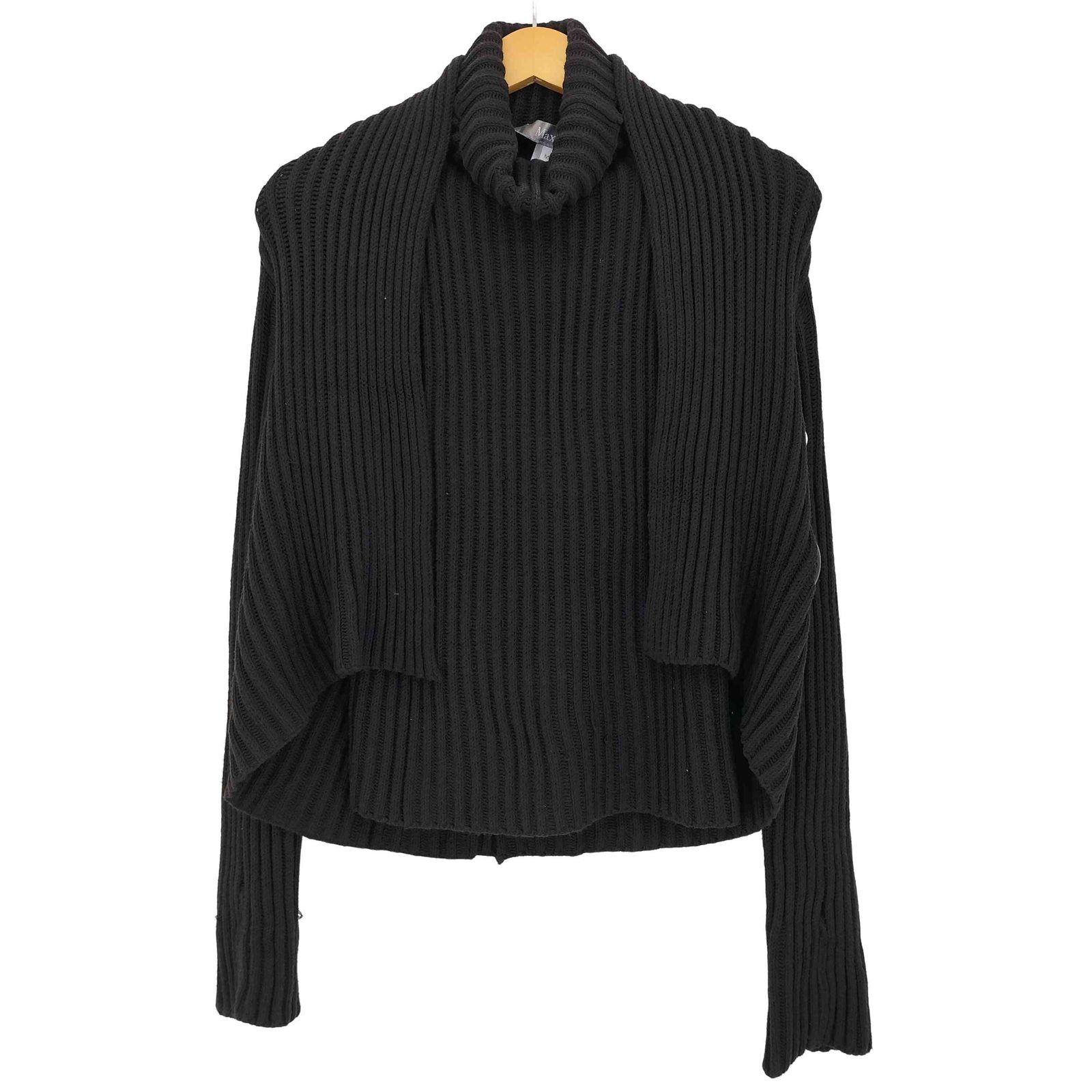 MAX MARA(マックスマーラ) 銀タグ ショールカラーカーディガン & タートルネックノースリーブ 中古 古着 0649 Max Mara - Max Mara マックスマーラ カーディガン M 茶 【古着