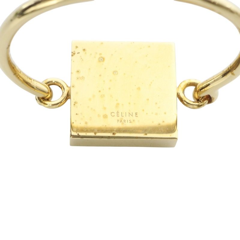 美品♡フィービー期♡保存袋付♡CELINE セリーヌ ゴールド金具 ブレスレット セリーヌ CELINE フィービー期 スクエアブレスレット ゴールド色