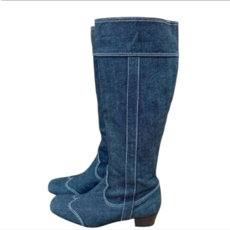 INGEBORG インゲボルグ デニムロングブーツ ウエスタンブーツ M 23.5㎝ KIN-KAAI_COM