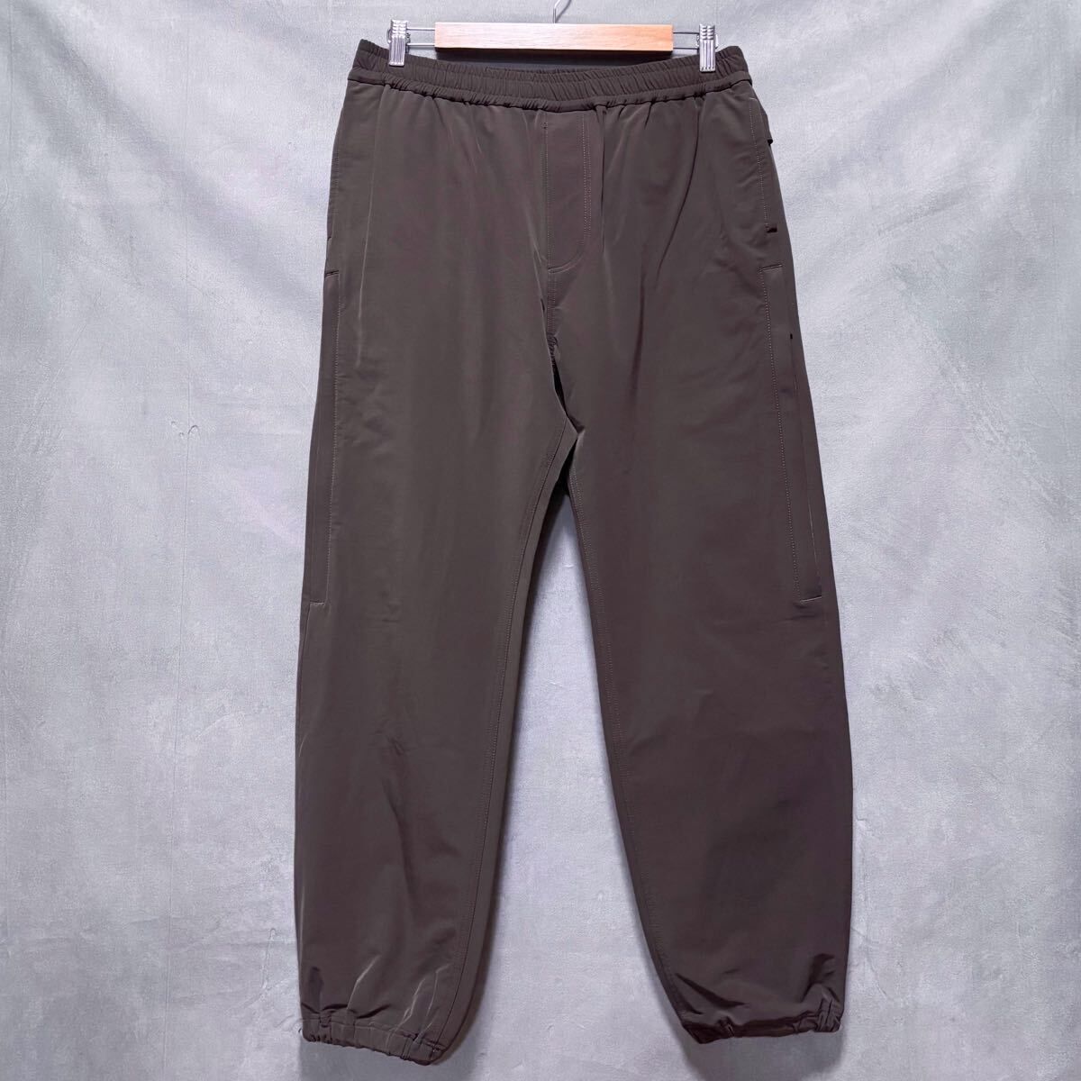 UNDERCOVER 19/ss INDUSTRIAL AMBIENT ELASTICATED PANTS ナイロン ストレッチ プリント ゴム トラック イージー パンツ size.3(L) ブラウン