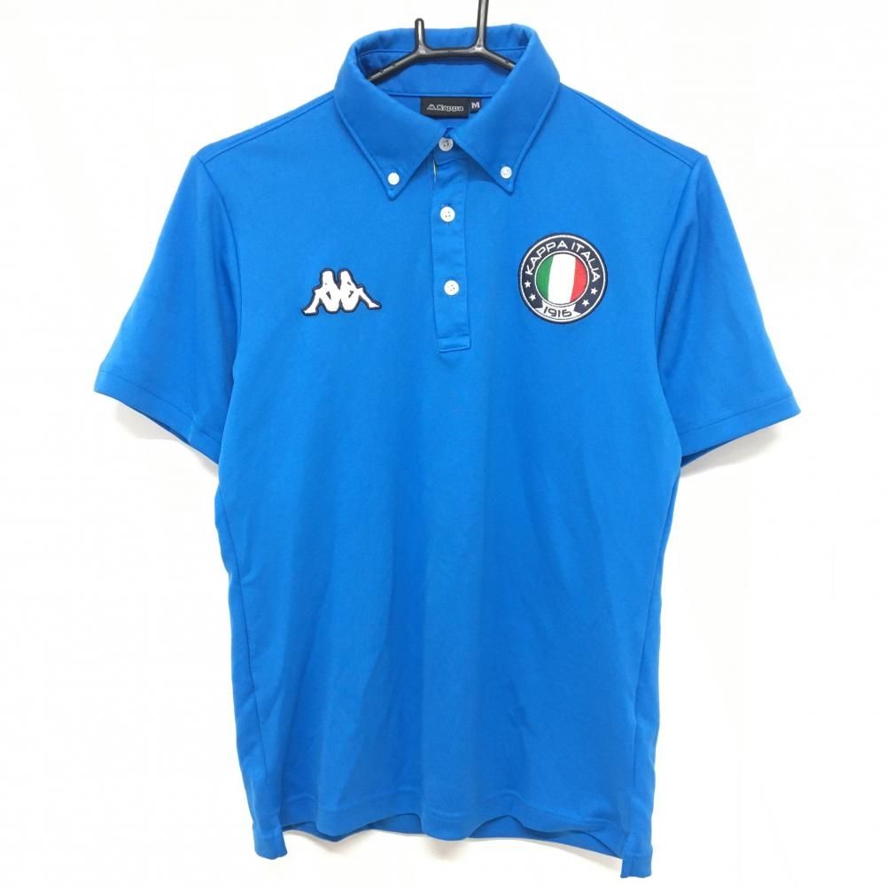 22【美品】パーリーゲイツ 半袖 ポロシャツ ワッペン ゴルフ ブルー メンズ7 22パーリーゲイツ 半袖 ポロシャツ ワッペン ゴルフ ブルー メンズ7