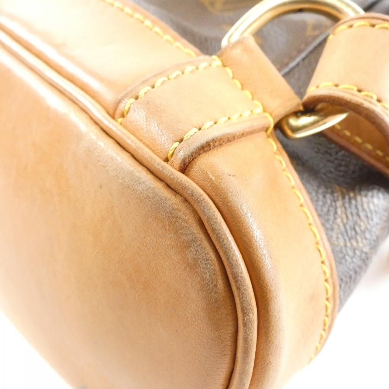 【鑑定済】ルイヴィトン モンスリ MM モノグラム リュックサック PVC　茶色 LOUIS VUITTON (ルイヴィトン) モノグラム モンスリMM ブラウン