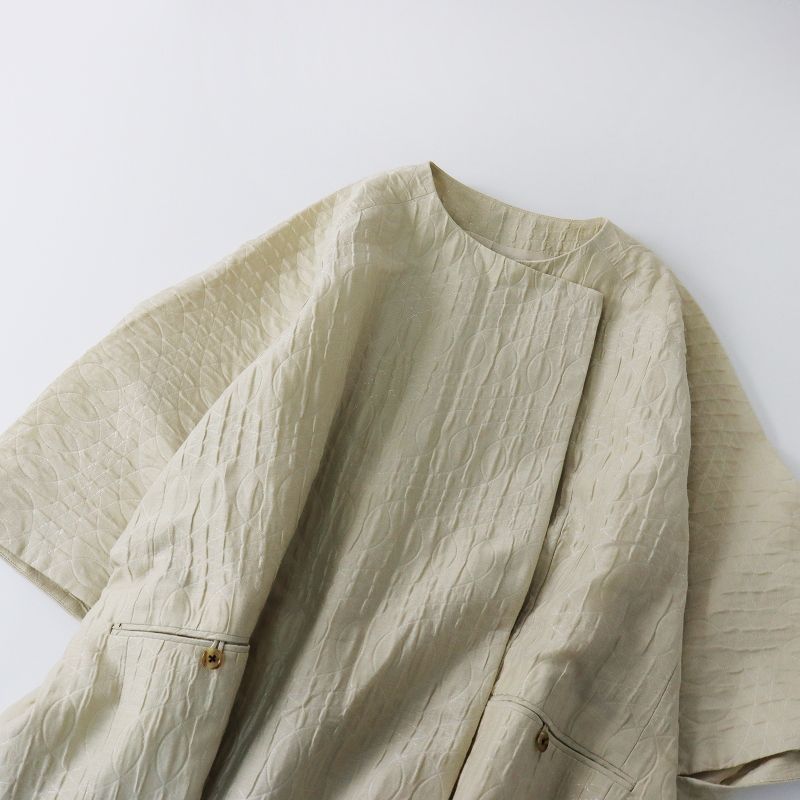美品 gasaリネンニットカーディガン ベージュ系native villge 美品 gasaリネンニットカーディガン ベージュ系native villge