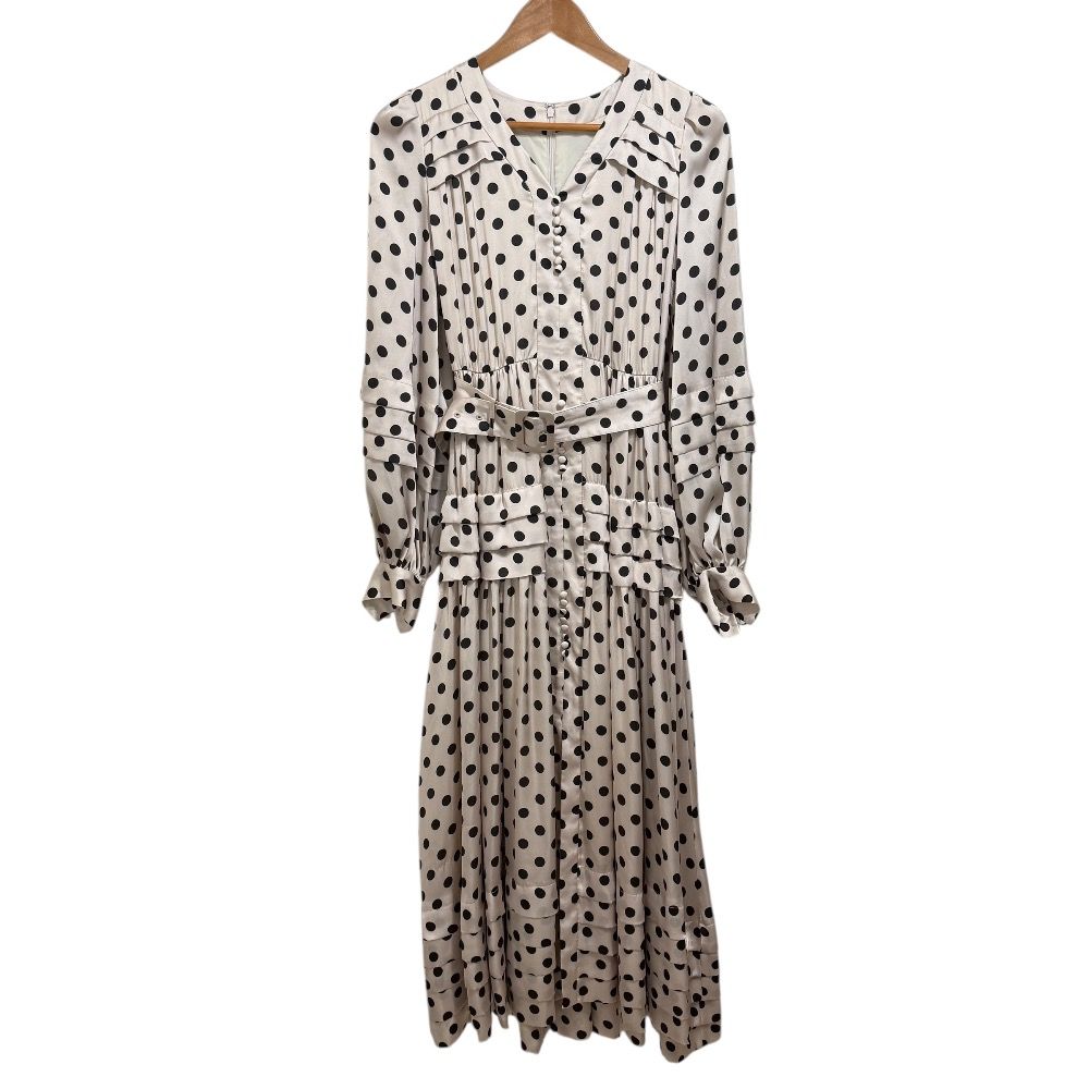 【セール】Estella.K エステラケー　ドットワンピース　ベージュ Estella.K｜エステラケーのワンピース（ドット柄）通販 - ZOZOTOWN